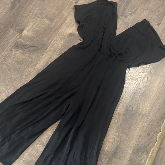 Express Pants - Express Black Silk Jumpsuit